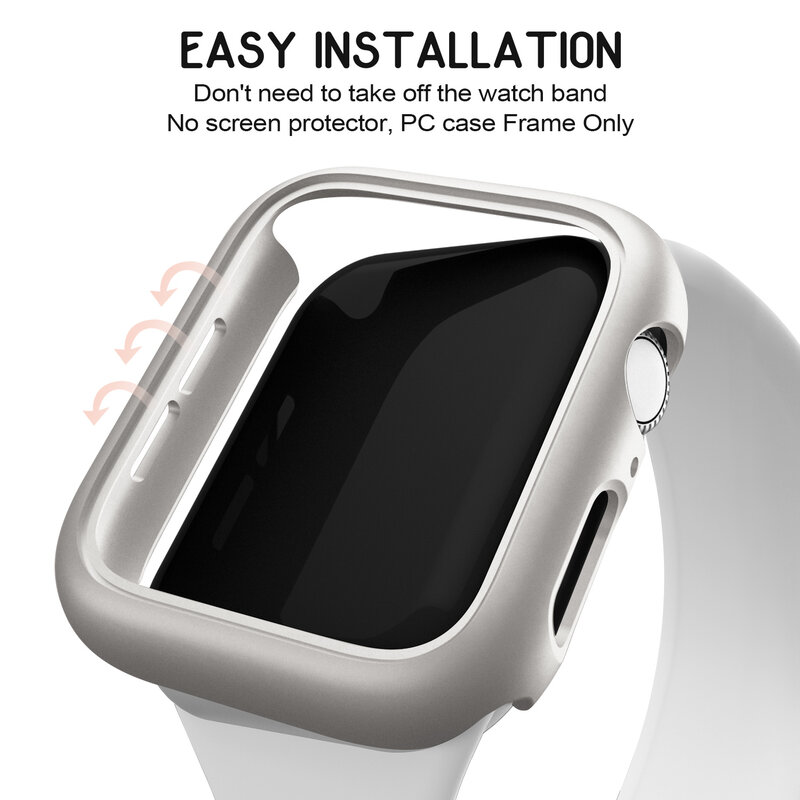 Étui de protection rigide pour Apple Watch, pare-chocs, cadre, 45mm, 41mm, 38mm, 42mm, 40mm, 44mm, 256, iWatch SE, 9, 8, 7, 6, 5, 4, 3, 2, 3 pièces