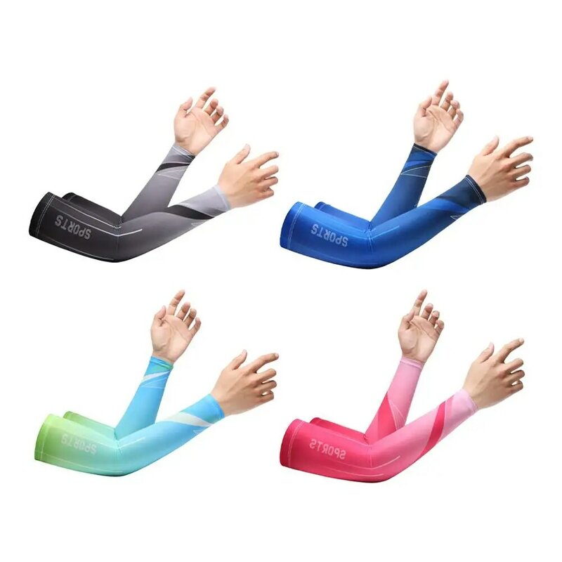 Ice Silk Arm Sleeves for Men Women Summer Outdoor Essentials UV Sun Protection Arm Sleeves Compression Arm Sleeve