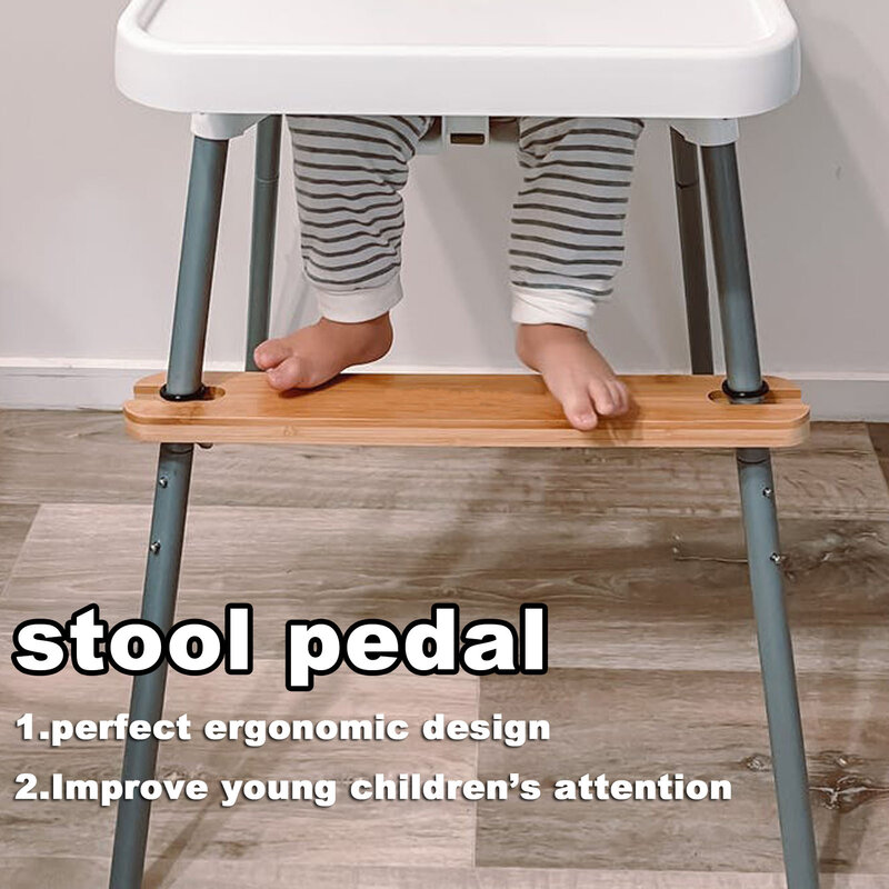 Krzesełko dla dziecka podnóżek ergonomiczna konstrukcja bambusowa idealna ergonomiczna konstrukcja odpowiednia dla dzieci w wieku 0-6 świetny prezent