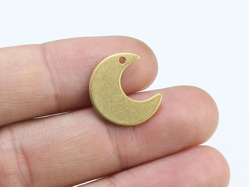 작은 달 귀걸이 참, 초승달 참, 팔찌 참, 귀걸이 발견, 보석 만들기, R055, 16x14.5mm, 30 개