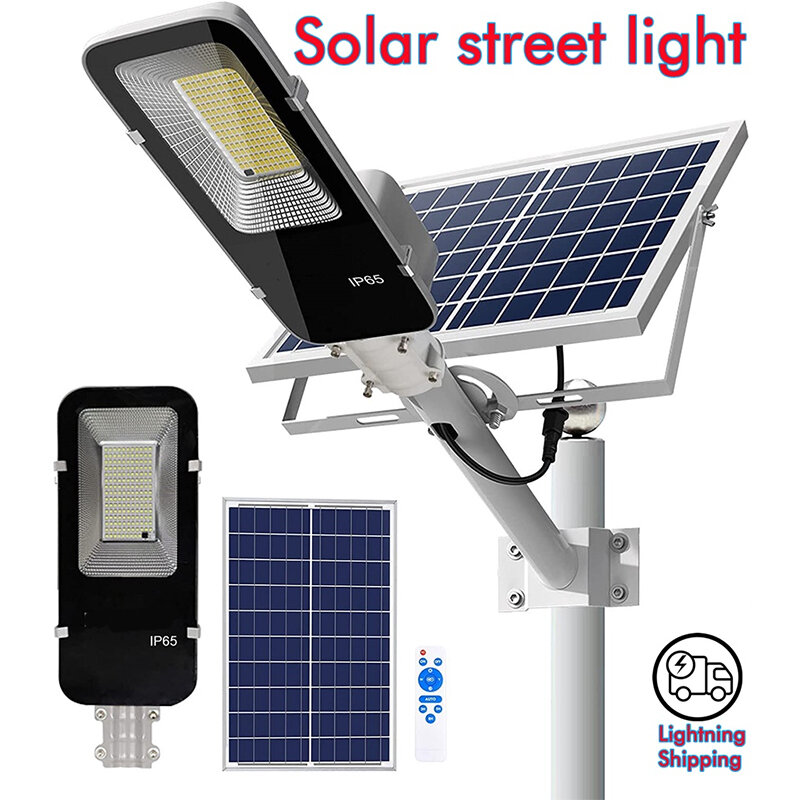 Lampu Jalan tenaga surya luar ruangan tenaga surya, lampu jalan 350/120LED 6500K IP65 tahan air untuk garasi taman teras