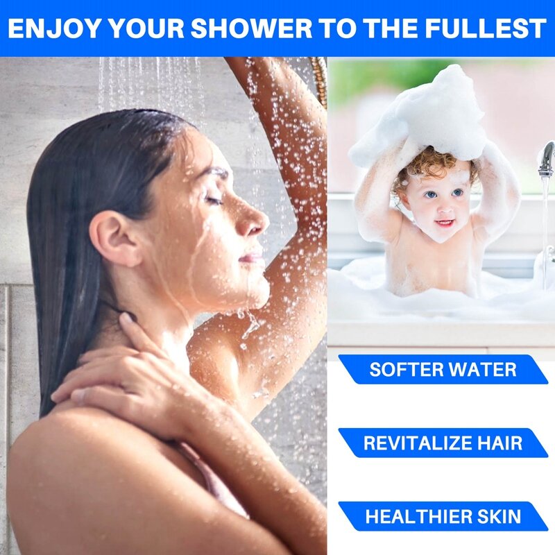 10-teiliger Ersatz dusch filter für hartes Wasser-Dusch wasserfilter mit hoher Leistung zur Entfernung von Chlor und Fluorid