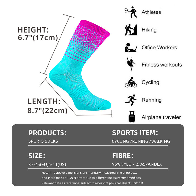 TIMUBIKE-Calcetines deportivos de compresión para hombre y mujer, medias cómodas de malla transpirable para correr, viajes y senderismo