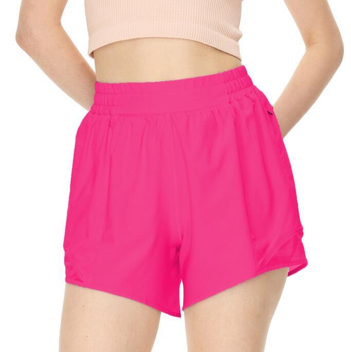 Women's Hot Sporty Shorts With Running Shorts Fake Two Pieces Pants 4”