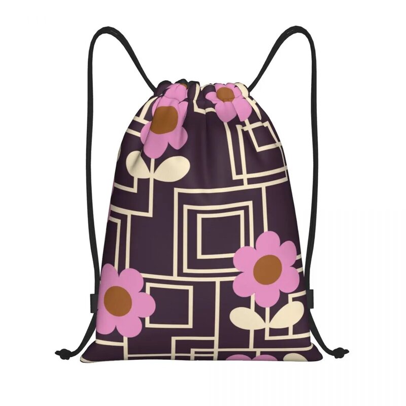 Saco de cordão leve para homens e mulheres, impressão personalizada, flor de labirinto, Orla Kiely, mochila de armazenamento esportiva