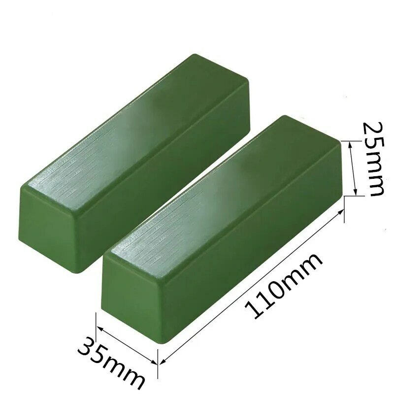 Полировальная паста, зеленая абразивная паста 110 х35х25 мм, восковая паста для полировки хромированных деталей