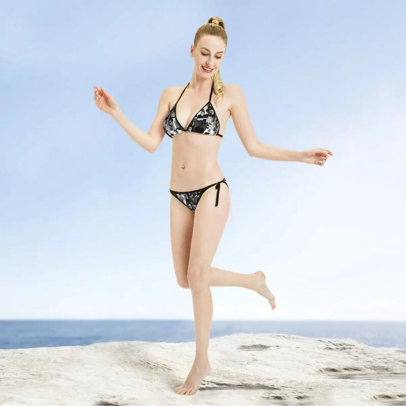Комплект бикини с коллажем Dylan O'Brien, 2022 г., новый купальник, винтажный женский купальный костюм с лямкой на шее, комплект пляжной одежды