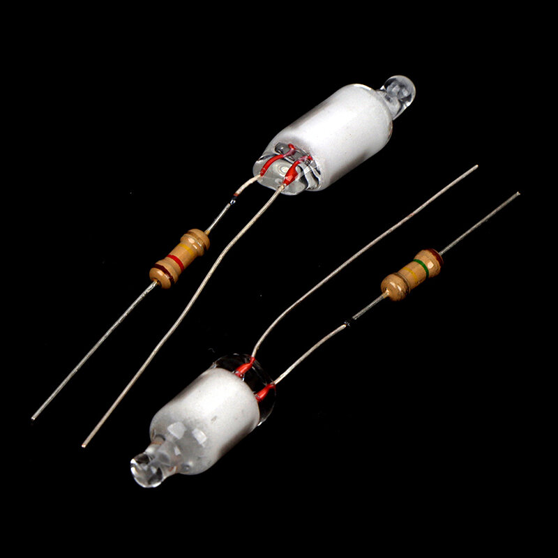 10 шт., неоновые лампы, 6 х13 мм, мини неоновые лампочки, индикатор с резистором 220 В, красный/синий/зеленый