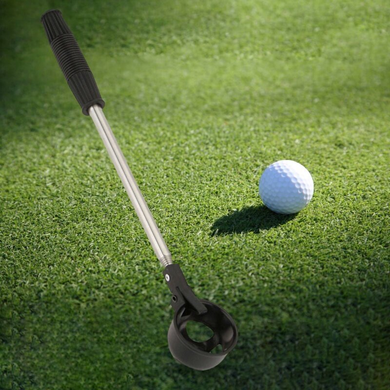1 Pc Golf Ball Retriever Apparaat Rvs Automatisch Draagbare Telescopische Pick Up Ball Retriever