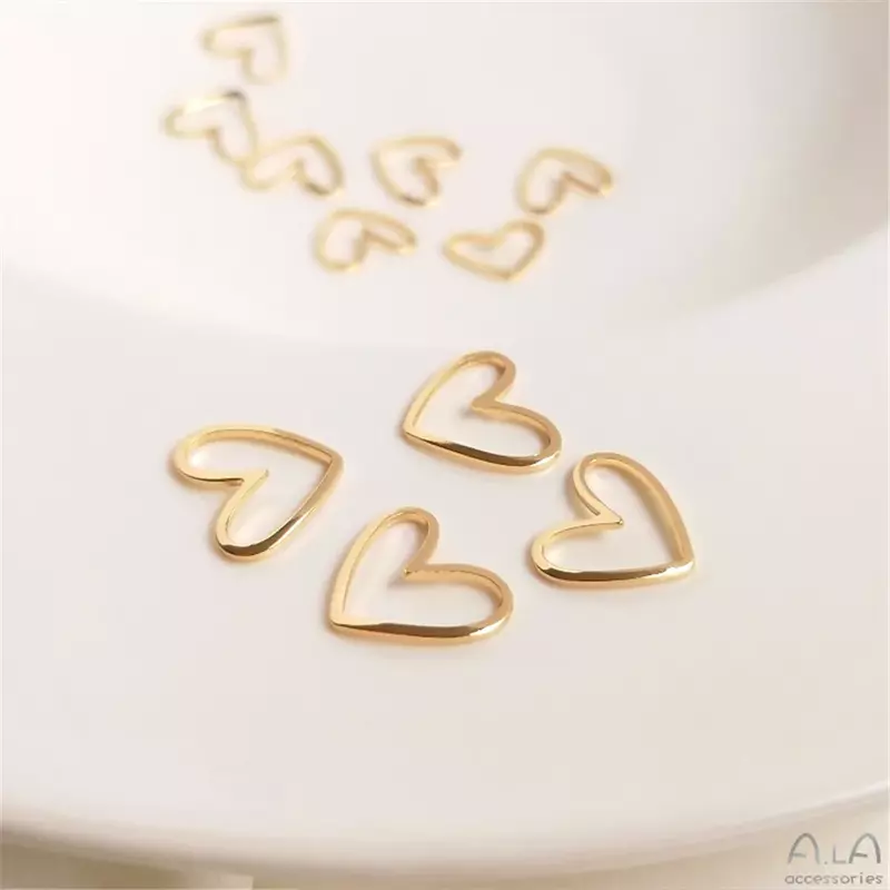 Hollow curved heart shaped heart accessories diy first accessories connected accessories earrings hanging ornaments