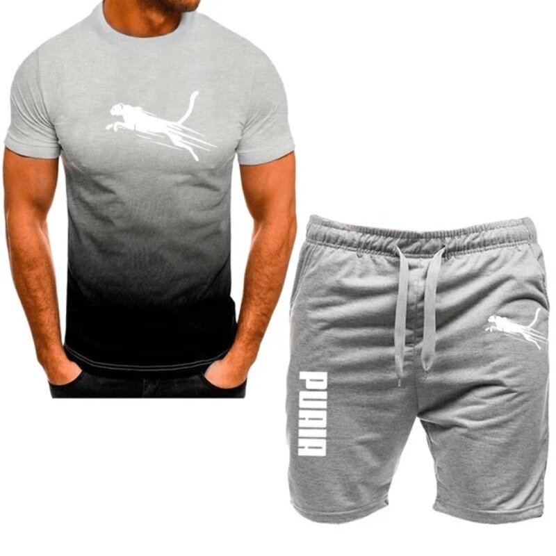 Спортивная рубашка и шорты, комплект из двух предметов для мужчин, идеально подходит для повседневных занятий спортом