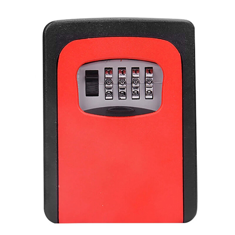 Key Lock Box Wall-Mounted Alloy Steel Key Safe Weatherproof 4 Combination Key Storage Lock Box For Indoor And Outdoor Use