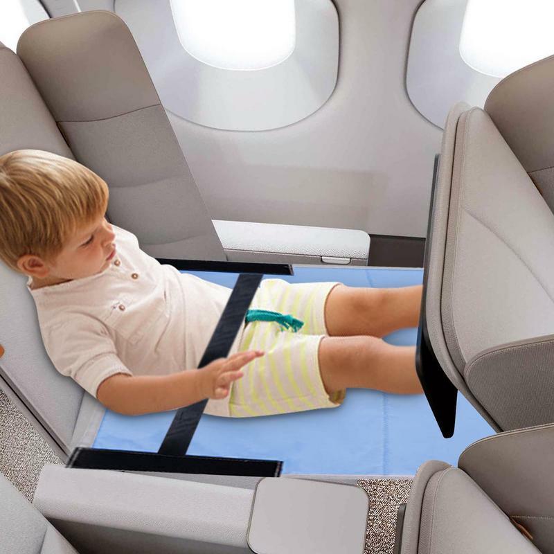 Extensor de asiento de avión para niños pequeños, reposapiés de viaje, cama compacta y ligera, elementos esenciales de viaje para avión