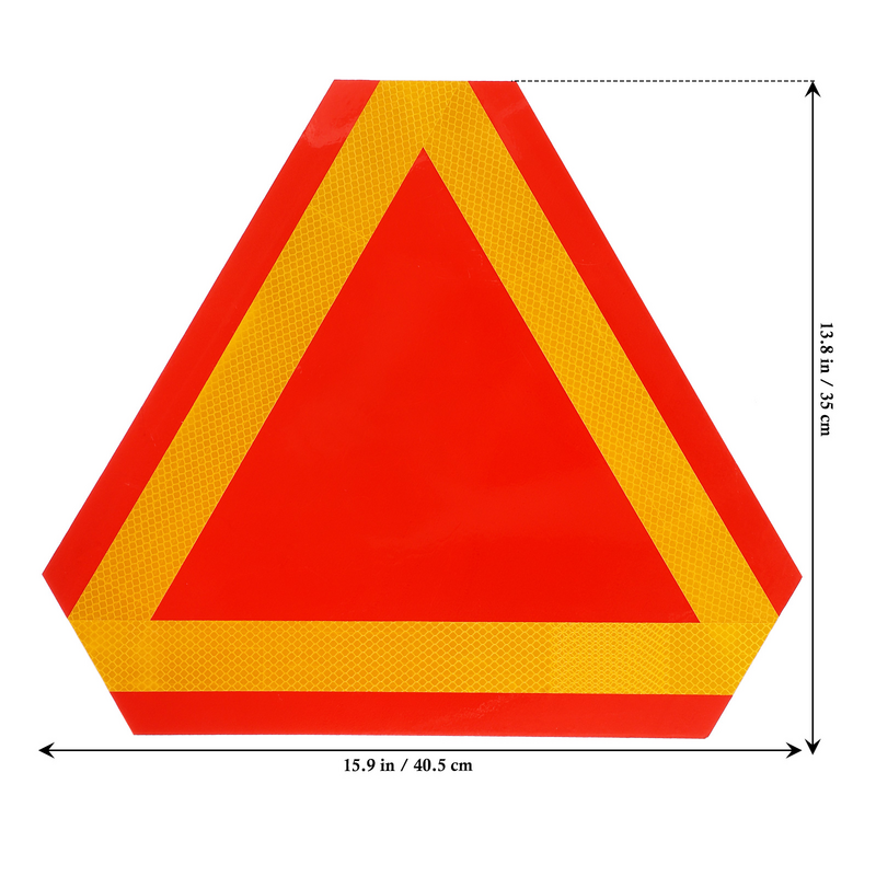 Car Truck Decalss Vehicle Reflective Tailgate Reflectors Slow Move Sticker Strip Triangle Moving