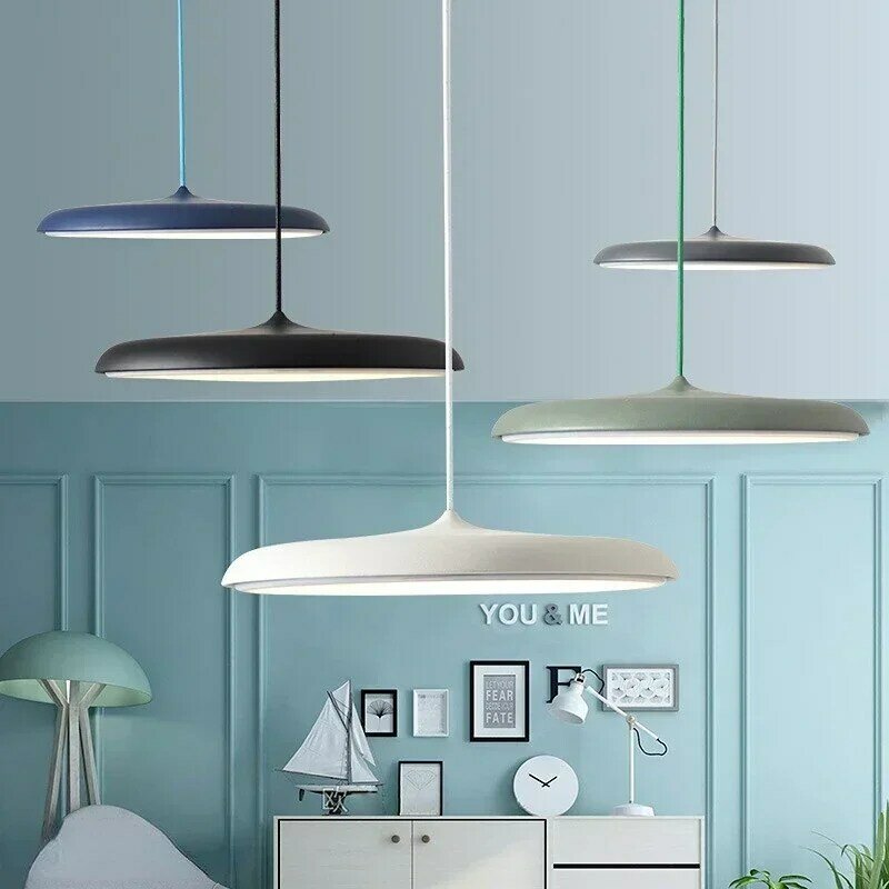 Modern UFO Led Pendant Light Design Round Indoor Hanging Lamp Nordic Kitchen Dining Table Living Room Home Decor Suspension lamp