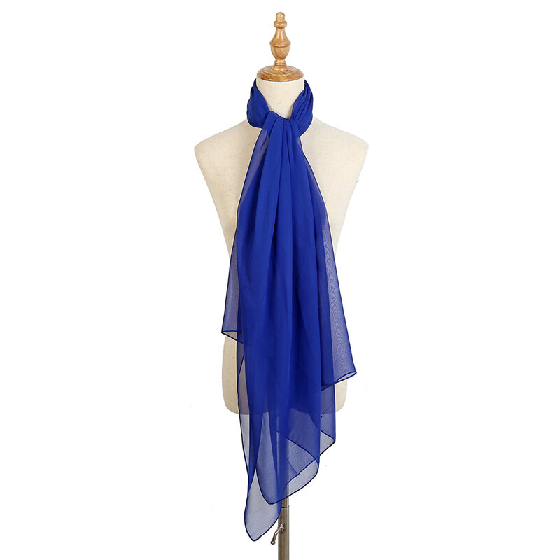 Женский шелковый шарф-Жоржет с градиентом, модный длинный летний женский пляжный шарф, шифоновые шарфы с принтом