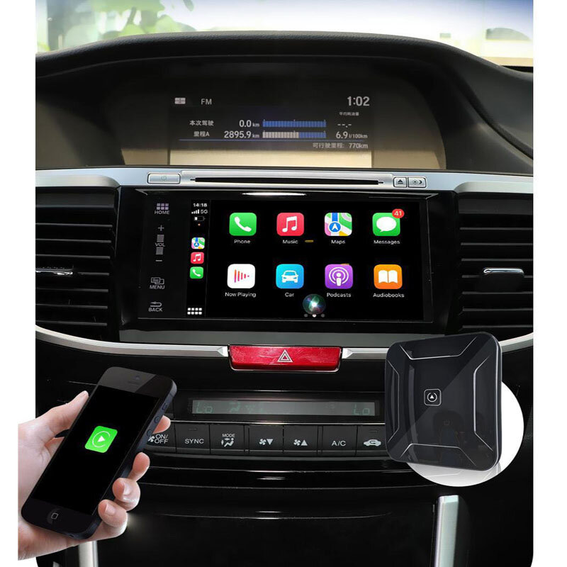 Carmitek Carplay inalámbrico a Android Auto, cuatro en uno, proyección de pantalla de espejo Original para coche, con cable a Caja de Carplay inalámbrica