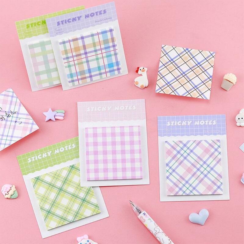 Simple Pattern Note Pad Strong Adhesive Student Planner Memo Pad Note Stickers Stickers Message Style Ins School Stationery H6T0