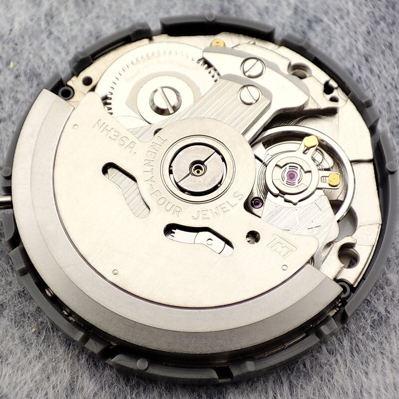 정품 일본 액세서리 NH36 자동 기계식 시계 무브먼트 크라운, 3.8 시 날짜/주 교체 부품