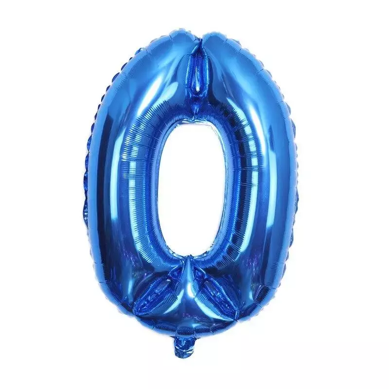 32インチブルー番号ホイルバルーンデジタル0に9ヘリウム風船誕生日パーティーの装飾inflatbleエアバルーンウェディング用品