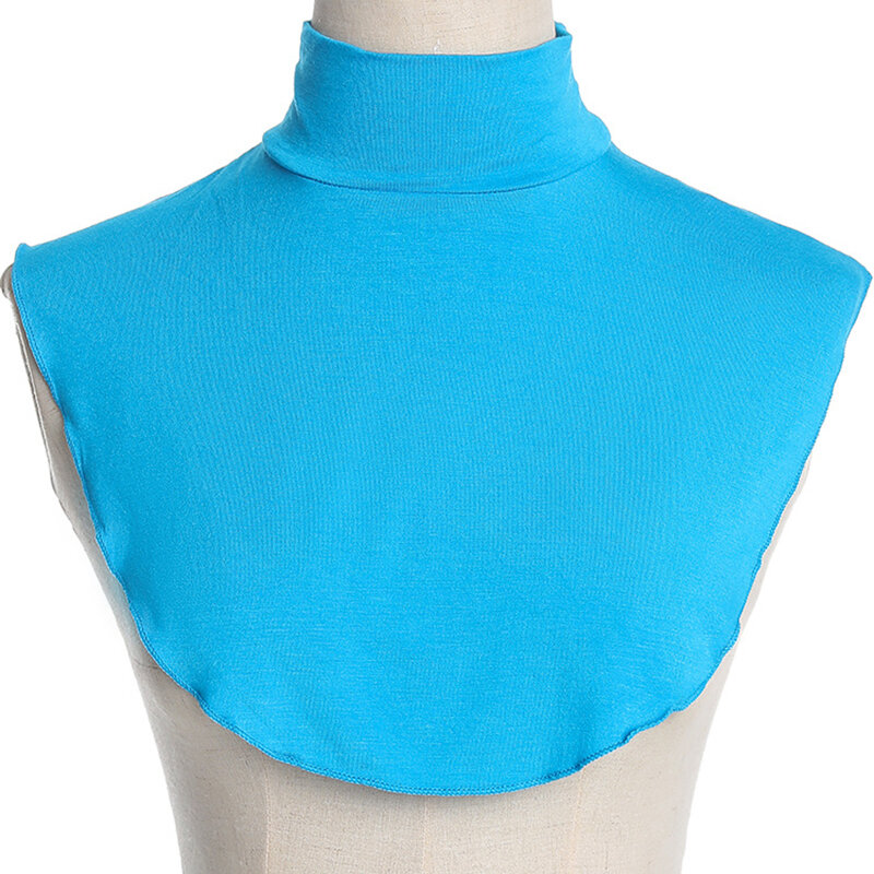 Gefälschte Kragen für Frauen Muslimischen Modale Rollkragen Gefälschte Kragen Islamischen Hijab Extensions Einfarbig Mock Neck Abdeckung Halb Top Bluse
