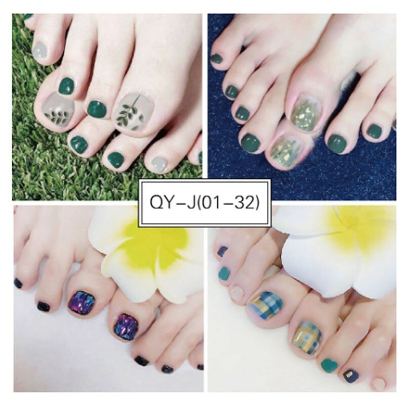 European And American Ins Toe Waterproof  Nail Stickers Love Nail Nail Sexy Cute Stickers Toe All Pasted 3d Foot Nail Stickers