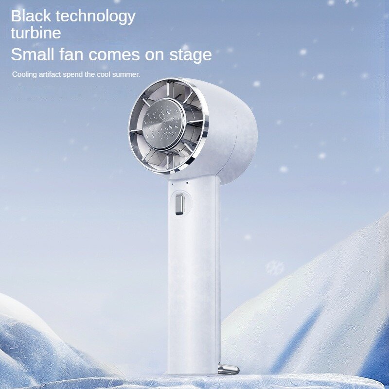 Mini Portable Handheld Fan Ice Pack Semiconductor Cooling Fan USB Rechargeable Turbo Fan Fast Cooling