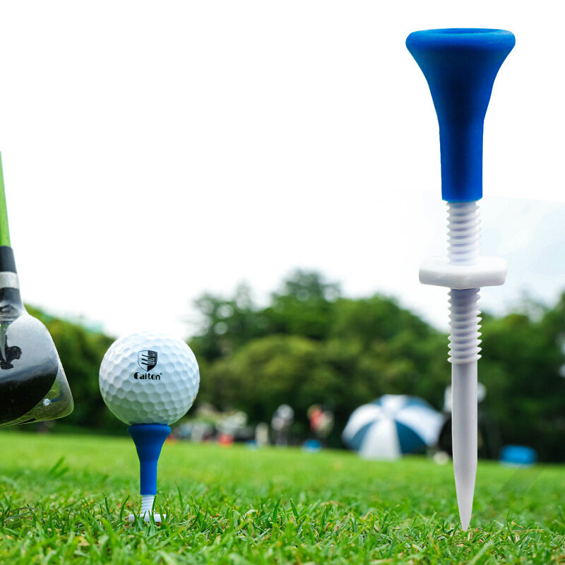 Golf Ball Stand para treinamento ao ar livre, suporte da bola, plástico, bola de escala, Tee Down, acessórios de golfe, 5pcs por caixa