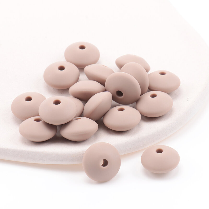 300 pz 12*7mm Silicone lenticchie Beads Baby Teether accessori BPA Free articoli per neonati dentizione collana ciuccio catena nuovo colore