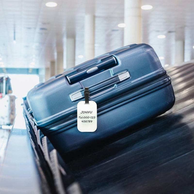 Etichette per bagagli a sublimazione 10 pezzi etichette per bagagli da viaggio robuste forniture etichette per bagagli con stampa fronte-retro multiuso etichette per valigie