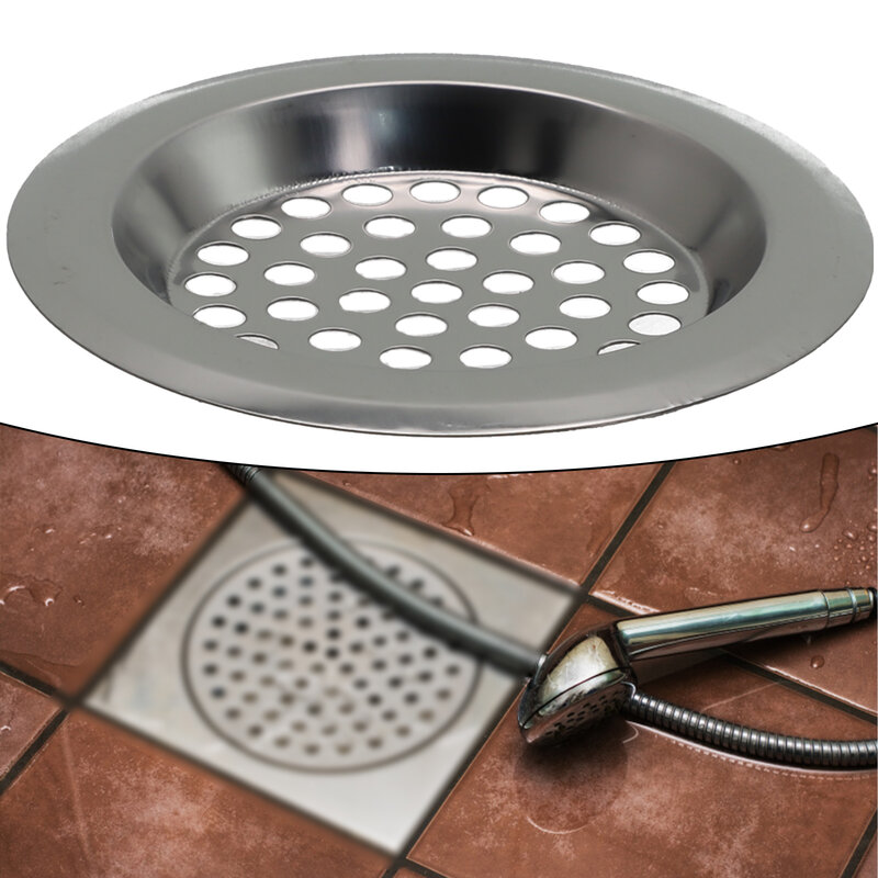 Cubierta de filtro de drenaje para baño, accesorio redondo de acero inoxidable para cocina, fregadero y ducha