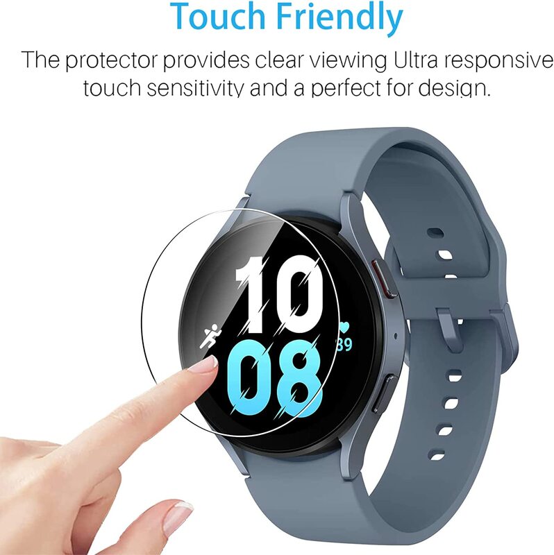 Película protectora para reloj inteligente, película antiarañazos transparente HD de cobertura completa para Samsung Galaxy Watch5 de 40mm/44mm (película sin vidrio)
