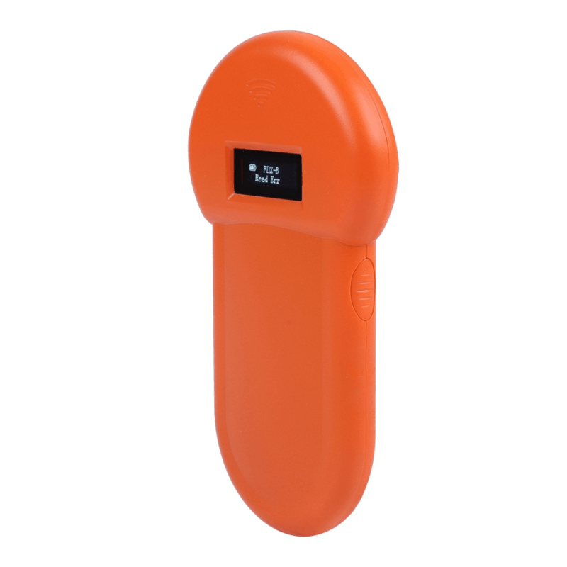 Сканер для домашних животных ISO11784/ISO11785, Ручной USB-транспондер для считывания микрочипов, оранжевый ручной сканер микрочипа для животных