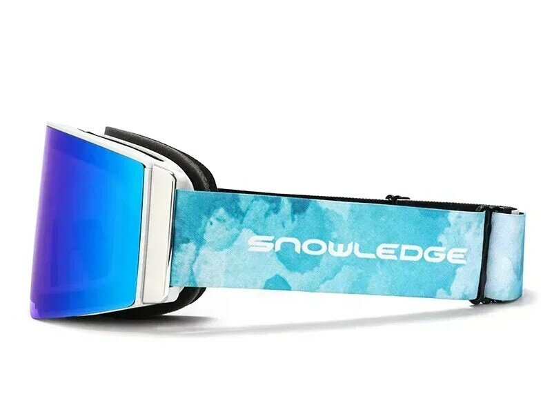 Eletricamente aquecido Anti nevoeiro polarizado Ski Goggles, lente gradiente intercambiáveis magnético, Snowmobile Goggle, Moda