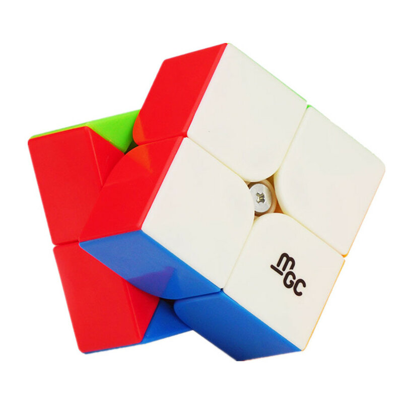Yj mgc 2 2x2 m magnetische magische Geschwindigkeit Würfel aufkleber lose profession elle zappeln Spielzeug mgc 2 m cubo magico Puzzle