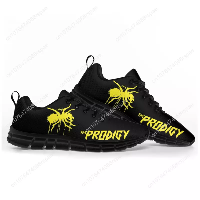 The Prodigy sepatu olahraga pria wanita remaja, sepatu kets kasual kustom kualitas tinggi pasangan hitam untuk pria dan wanita