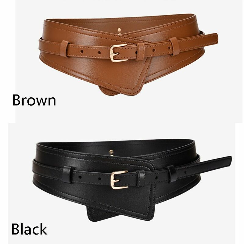 Cinturones elásticos de cuero PU para mujer, accesorios de ropa, abrigo de suéter, cinturones anchos, cinturón de cintura