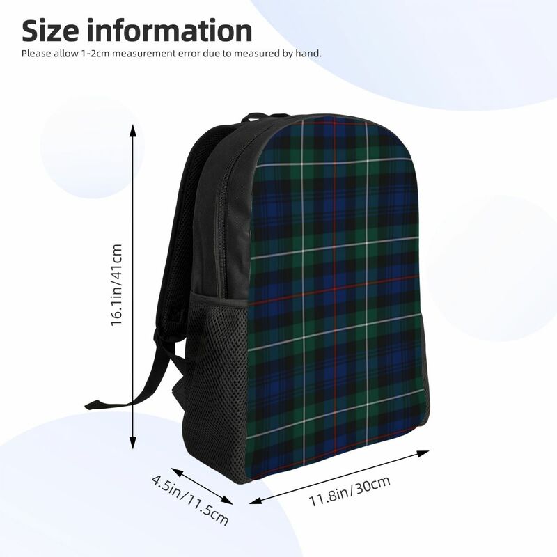 Clan Mackenzie Tartan Rucksäcke für Männer Frauen Schule College Student Bücher tasche passt 15 Zoll Laptop Schottland Kunst Taschen