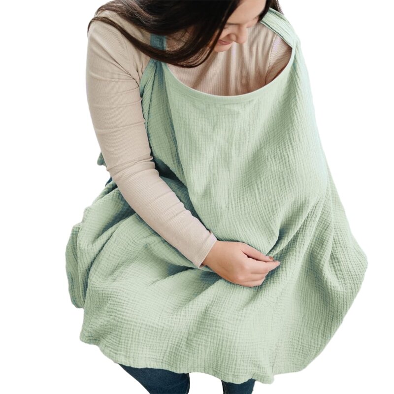 F62D ملابس الرضاعة الطبيعية المنتهية ولايته تنفس القطن الرضاعة الطبيعية غطاء من القماش قابل للتعديل تغذية الطفل القماش