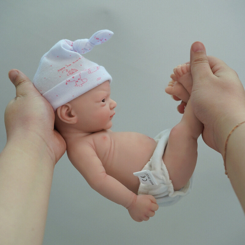 Boneka bayi silikon Full Body 12 inci, boneka bayi Preemie Full Body, boneka anak perempuan Luna & anak laki-laki toty hidup