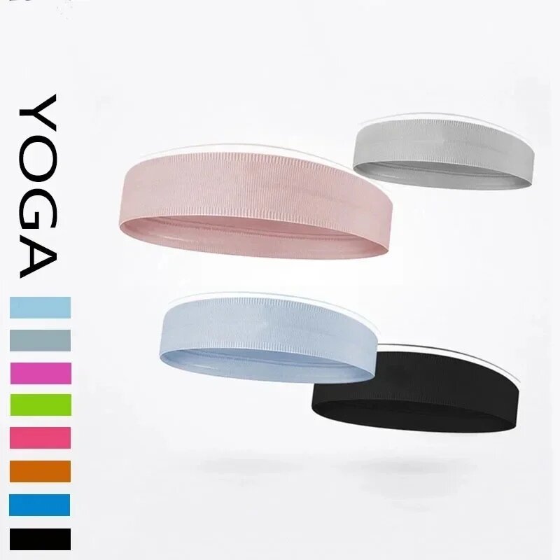 Yoga Sports Hair Band Men's And Women's High Elastic Solid Color Moisture Absorption Outdoor Running Fitness Hair Band