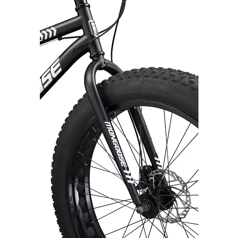 Fat Tire Mountain Bike, 26-Inch Wheels, 4-Inch Wide Knobby Tires,7 Speed Drivetrain,Rear Derailleur, Disc Brakes