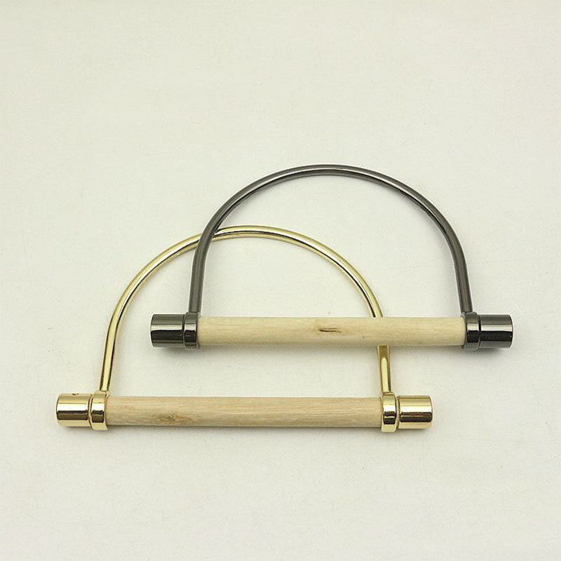 2 buah 150mm tas logam menangani gesper tas tangan tali kayu menangani gesper Clutch Dekorasi perangkat keras aksesoris DIY kulit kerajinan