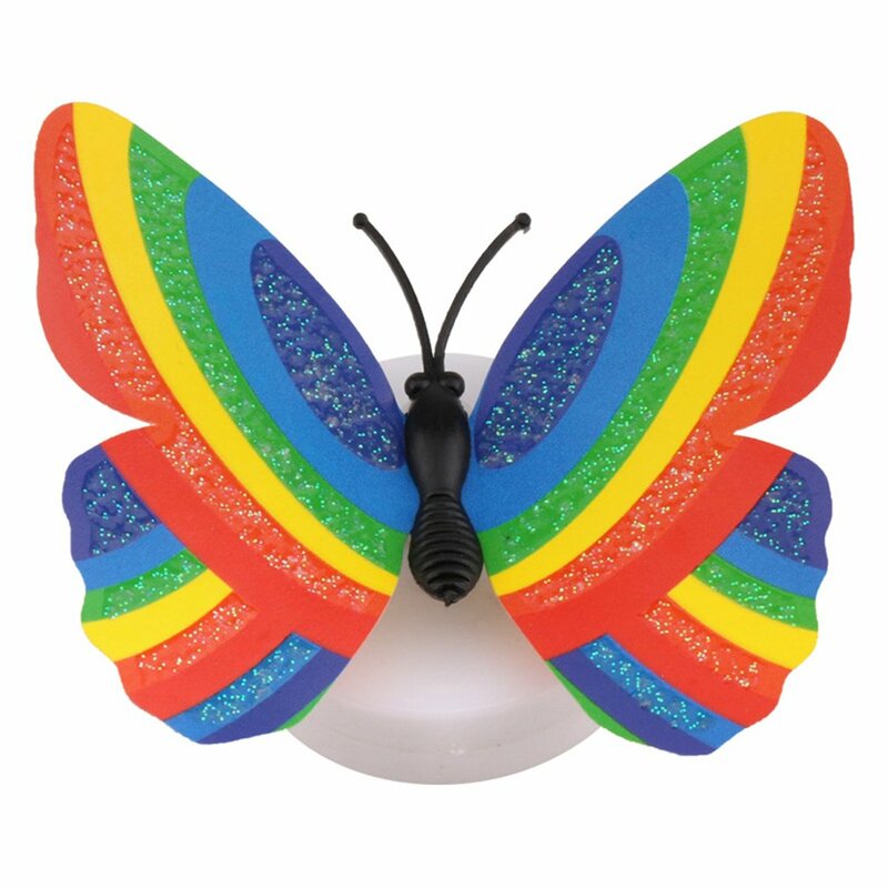 Luz LED de mariposa 3D creativa, luz nocturna que cambia de Color, decoración de pared de escritorio de habitación para el hogar, dormitorio y sala de estar