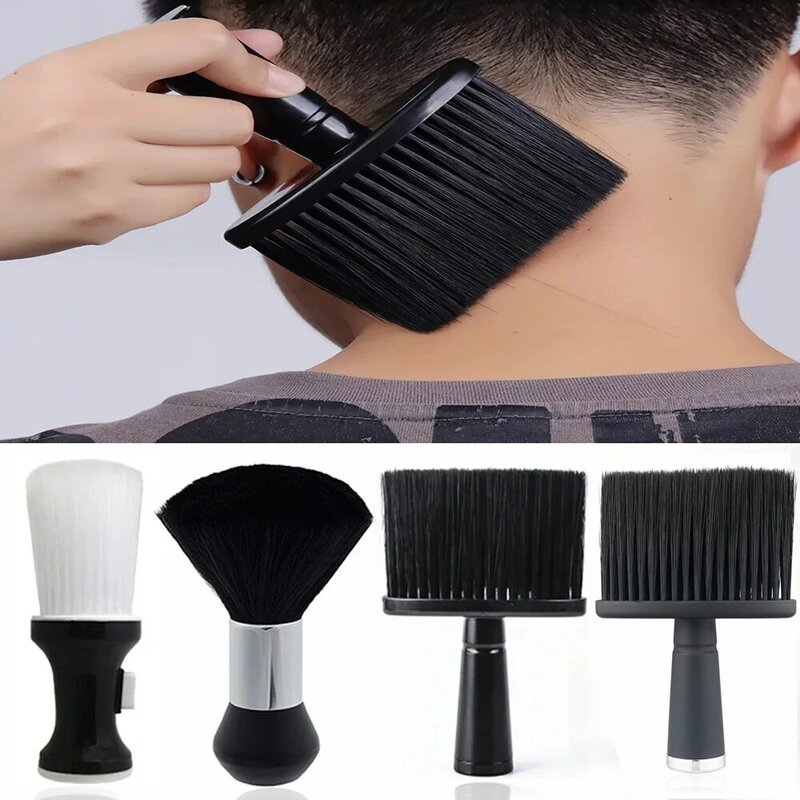 Professional Soft Hair Brush Neck Face Duster Hair Cutting Broken Hair Cleaning Brush for Barber Salon Hairdressing Styling Tool