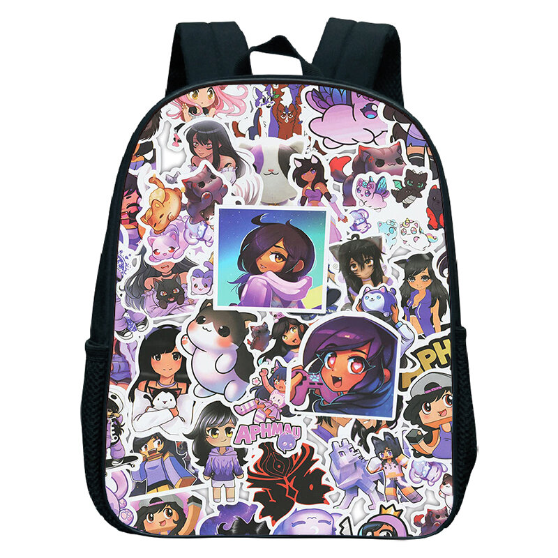Aphmau tas punggung kartun anak-anak, ransel motif kartun, tas sekolah anak laki-laki dan perempuan, tas punggung kecil tahan air untuk anak-anak