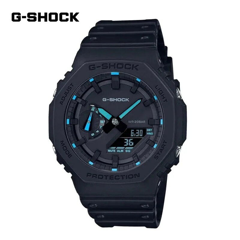 G-SHOCK-reloj de cuarzo GA2100 para hombre, cronógrafo multifunción a prueba de golpes, alarma, esfera LED, pantalla Dual, para deportes al aire libre