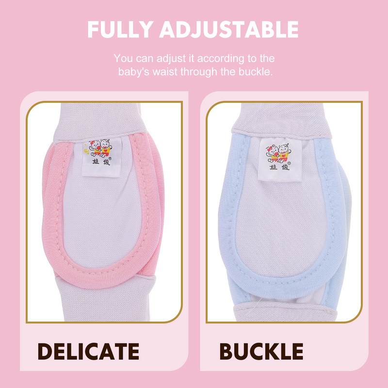 3pcs Diaper Fasteners Cloth Diaper Fasteners Cotton Infant Diaper Fastener Adjustable Fixing Belts ( Mixed color )