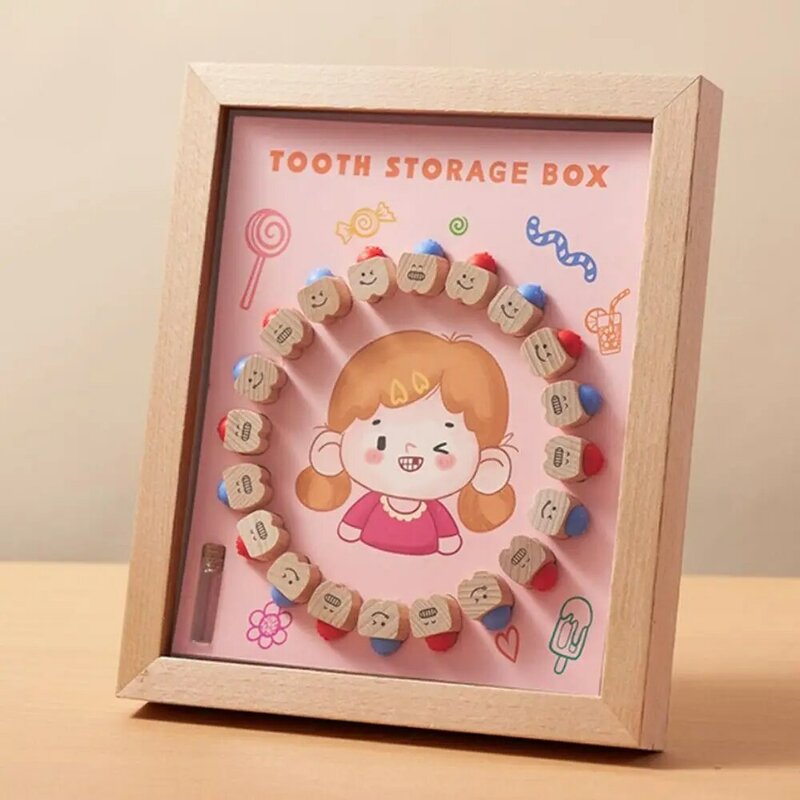 Caja de almacenamiento de dientes de bebé, contenedor de recuerdo, regalo de cumpleaños y ducha