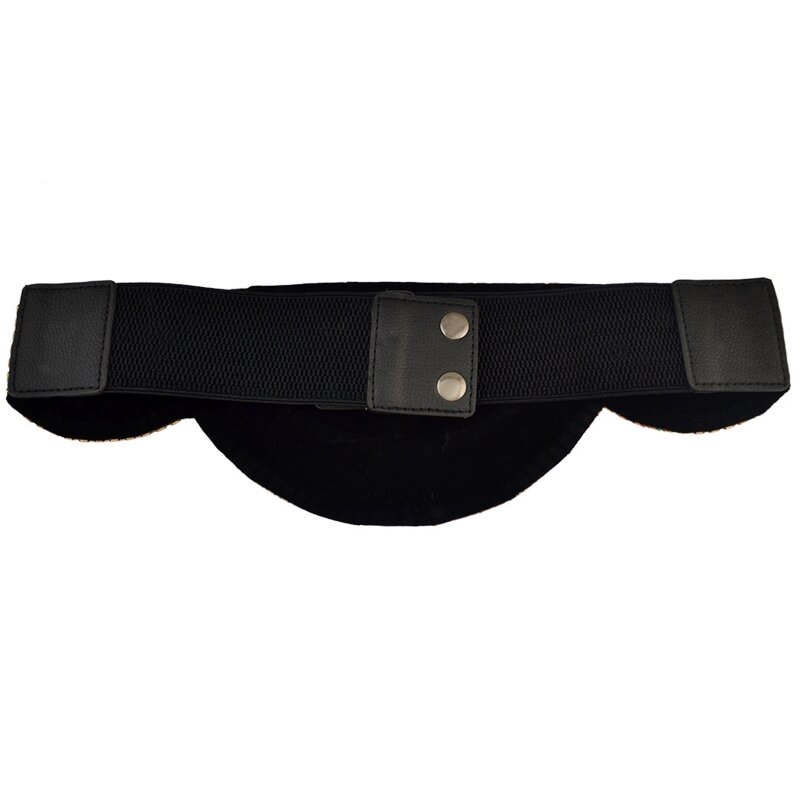 Cinturón ancho lujo para mujer, cinturón elástico Vintage con cuentas Metal a elástico salvaje, envío directo